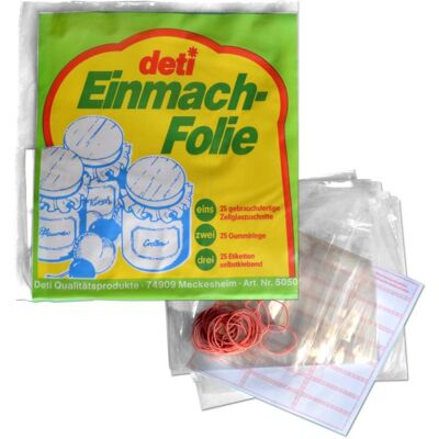 Vina Einmachfolie mit Zellglasfolie 25 Stück Vina Einmachfolie mit Zellglasfolie 25 Stück