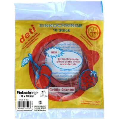 Vina Einkochringe 94 x 108 mm 10 Stück Vina Einkochringe 94 x 108 mm 10 Stück