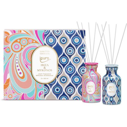 ipuro Raumduft Geschenkset LIMITED EDITION Mykonos & Ibiza 2x50ml