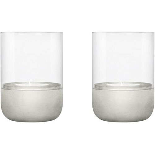 blomus Windlicht CALMA 2er Set 9,5 cm Light Grey