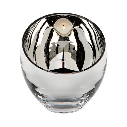 Fink Teelichthalter CANDY 11 cm silberfarbig