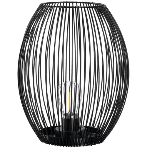 LEONARDO Laterne mit LED 24,5 cm schwarz