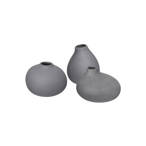 blomus Vase NONA 3er Set grau