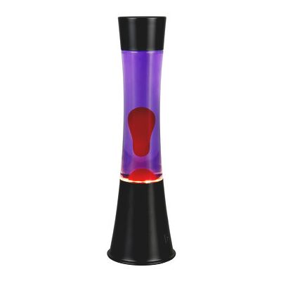 RL Lavalampe ETNA, Metall/Glas/Wachs, Höhe 39 cm, LED 21 W, 3.000 K, 260 lm, Schutzklasse 2, IP20, Schwarz/Rot/Lila RL Lavalampe ETNA, Metall/Glas/Wachs, Höhe 39 cm, LED 21 W, 3.000 K, 260 lm, Schutzklasse 2, IP20, Schwarz/Rot/Lila