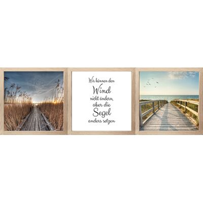 BÖNNINGHOFF 3er Set Kunstdruck 23x23cm STEG UND SPRUCH BÖNNINGHOFF 3er Set Kunstdruck 23x23cm STEG UND SPRUCH