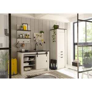 SHERWOOD Küche Kombi K9 Pinie Weiß/Anthrazit SHERWOOD Küche Kombi K9 Pinie Weiß/Anthrazit