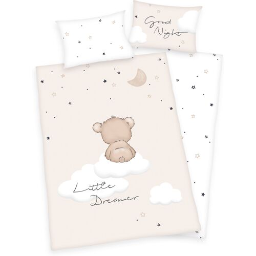 baby best Renforcé-Babybettwäsche LITTLE DREAMER 100 x 135 cm weiß/beige