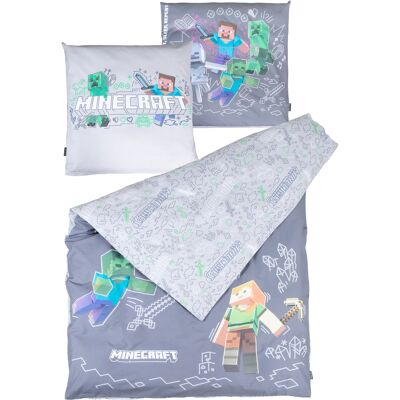 Tchibo - Minecraft Wendebettwäsche - grau - Bettwäsche Tchibo - Minecraft Wendebettwäsche - grau - Bettwäsche
