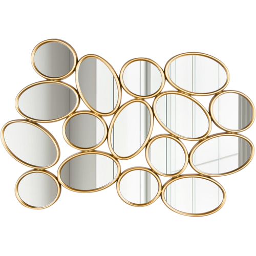 Wandspiegel MADDY 90 x 61 cm Spiegelglas/goldfarbig