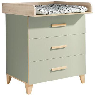 Wickelkommode PRIZZI pastellgrün/ braun Wickelkommode PRIZZI pastellgrün/ braun
