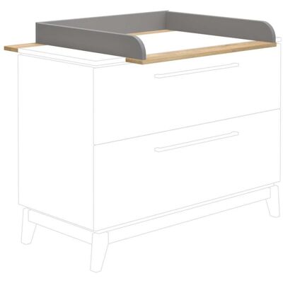 PAIDI Wickelaufsatz STEN grau/ braun PAIDI Wickelaufsatz STEN grau/ braun