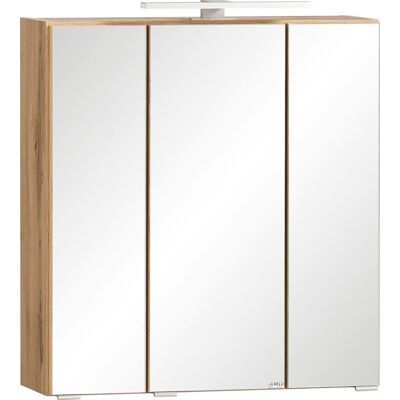 Bad-Spiegelschrank GENT weiß/braun 60cm Bad-Spiegelschrank GENT weiß/braun 60cm