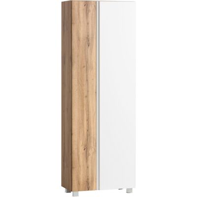 Bad-Seitenschrank GENT weiß/braun 65cm 2-türig Bad-Seitenschrank GENT weiß/braun 65cm 2-türig