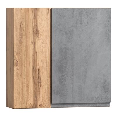 Bad-Hängeschrank GENT hellgrau/braun 65cm Bad-Hängeschrank GENT hellgrau/braun 65cm