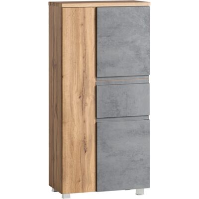 Bad-Midischrank GENT hellgrau/braun 65cm Bad-Midischrank GENT hellgrau/braun 65cm