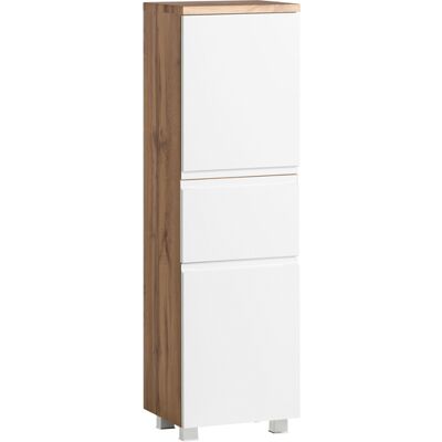 Bad-Midischrank GENT weiß/braun 40cm Bad-Midischrank GENT weiß/braun 40cm