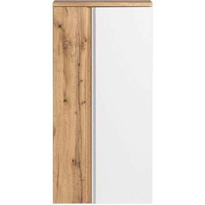 Bad-Midischrank GENT weiß/braun 65cm 2-türig Bad-Midischrank GENT weiß/braun 65cm 2-türig