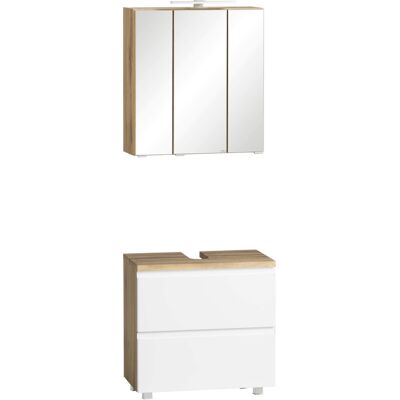 Badkombination GENT weiß/braun 60cm Badkombination GENT weiß/braun 60cm
