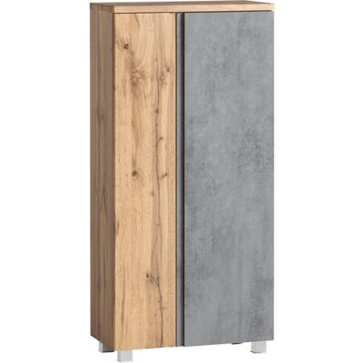 Bad-Hochschrank GENT hellgrau/braun 65cm Bad-Hochschrank GENT hellgrau/braun 65cm