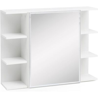 Wohnling Hängeschrank Weiß 80x64,5x20cm Spiegelschrank Modern Design Badregal Wohnling Hängeschrank Weiß 80x64,5x20cm Spiegelschrank Modern Design Badregal