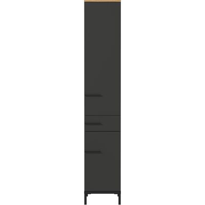 Hochschrank YONKERS 34 x 190 cm Graphit/ Navarra Eiche Hochschrank YONKERS 34 x 190 cm Graphit/ Navarra Eiche