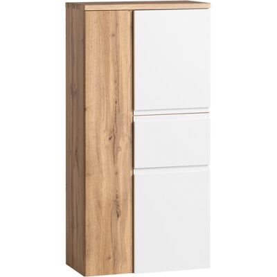 Bad-Midischrank GENT weiß/braun 65cm Bad-Midischrank GENT weiß/braun 65cm