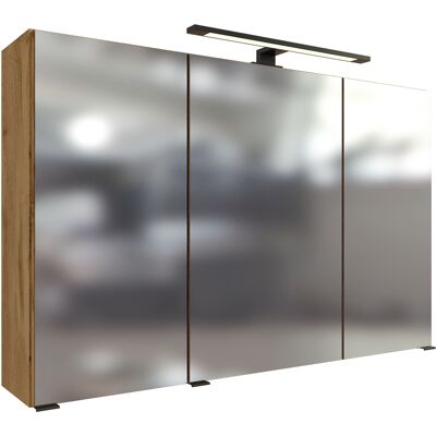 Bad-Spiegelschrank LIMBURG braun 100cm Bad-Spiegelschrank LIMBURG braun 100cm