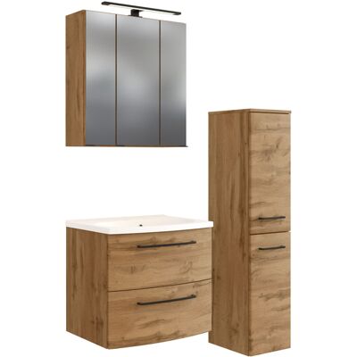 Bad-Waschtischkombi LIMBURG braun 90cm Bad-Waschtischkombi LIMBURG braun 90cm