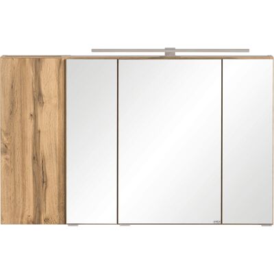 Bad-Spiegelschrank GENT braun MDF-Tür links Bad-Spiegelschrank GENT braun MDF-Tür links