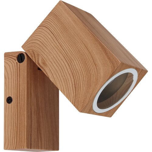 GLOBO Retrofit Außenwandleuchte VERONIKA 16 cm eckig /Holzoptik