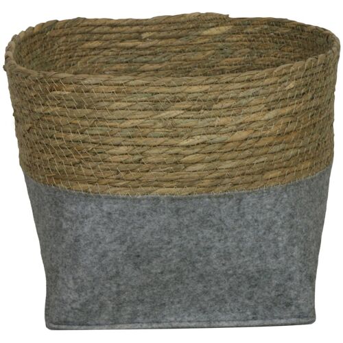 Aufbewahrungskorb Seegras 28 cm grau /braun