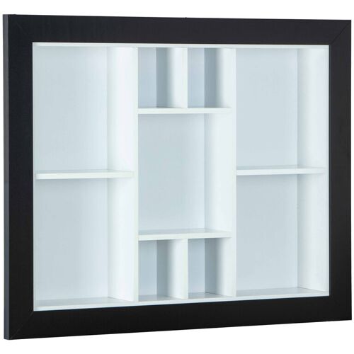 Sammlervitrine THOMAS 90,5x70,5x13,7 cm Schwarz/Weiß