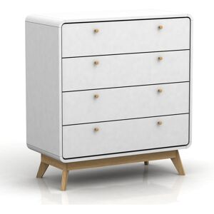 Kommode CASSIE 88 x 80 x 39 cm Weiß/Eiche Kommode CASSIE 88 x 80 x 39 cm Weiß/Eiche