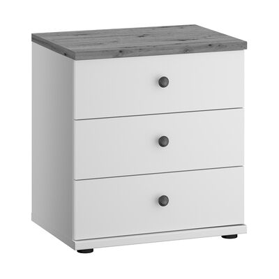 Nachtkommode MARLOW weiß/ braun Nachtkommode MARLOW weiß/ braun