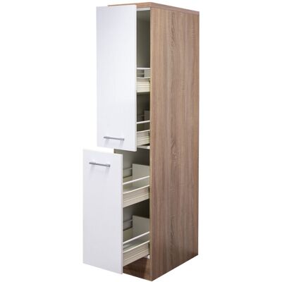 Flex-Well Samoa Weiß & Sonoma Eiche Apothekerschrank Flex-Well Samoa Weiß & Sonoma Eiche Apothekerschrank