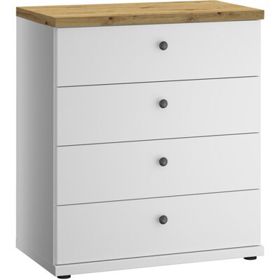 Kommode MARLOW weiß/ braun Kommode MARLOW weiß/ braun