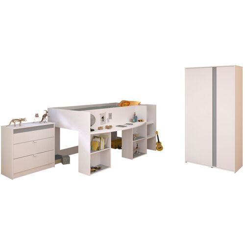 Parisot Kinderzimmer PIROUETTE 12 weiß / grau / rosa