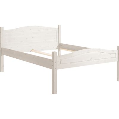 Bettgestell BOLTON Kiefer massiv 208 x 149 x 95 cm lackiert Weiß Bettgestell BOLTON Kiefer massiv 208 x 149 x 95 cm lackiert Weiß