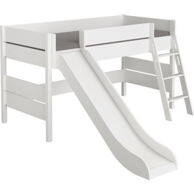 PAIDI Tiago - Weiß Hochwertiges Spielbett mit Rutsche & Leiter - Betten PAIDI Tiago - Weiß Hochwertiges Spielbett mit Rutsche & Leiter - Betten