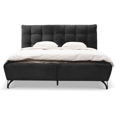 Polsterbett ERATO MAX Metall 237 x 215 x 50/122 cm Liegefläche 180 x 200 cm gepolstert Stauraum Graphit Polsterbett ERATO MAX Metall 237 x 215 x 50/122 cm Liegefläche 180 x 200 cm gepolstert Stauraum Graphit