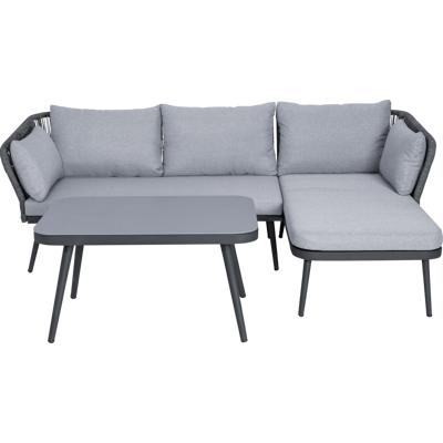 Garden FLAIR Living Gartenlounge LIBRA 3-teilig anthrazit /hellgrau Garden FLAIR Living Gartenlounge LIBRA 3-teilig anthrazit /hellgrau