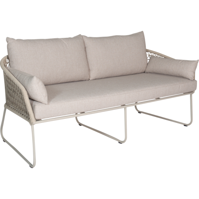 Garden FLAIR Gartenbank MILA Kunststoff Aluminium 190 x 82 x 92 cm Taupe/Beige Garden FLAIR Gartenbank MILA Kunststoff Aluminium 190 x 82 x 92 cm Taupe/Beige