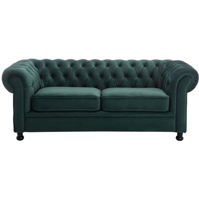 Sofa 3-Sitzer LONDON Stoffbezug dunkelgrün Sofa 3-Sitzer LONDON Stoffbezug dunkelgrün