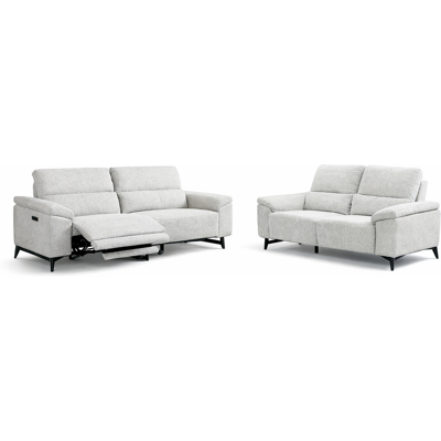 Couchgarnitur ROSA 3-Sitzer + 2-Sitzer Grau Couchgarnitur ROSA 3-Sitzer + 2-Sitzer Grau