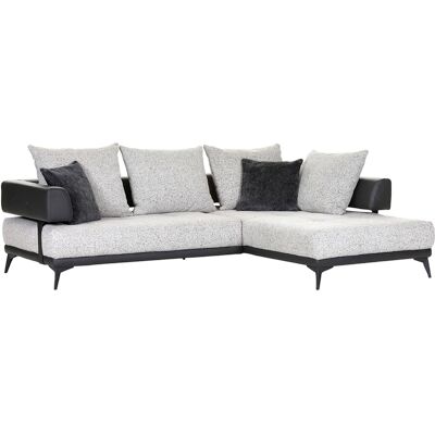 Ecksofa CONTES schwarz/ grau Ecksofa CONTES schwarz/ grau