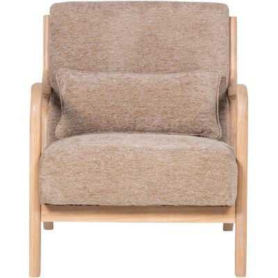 Sessel MARK Holz massiv 82 x 67 x 75 cm Sandfarben Sessel MARK Holz massiv 82 x 67 x 75 cm Sandfarben