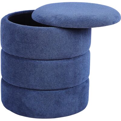Casavanti Hocker, Holznachbildung/Textil/Kunststoff, 40 x 40 x 44 cm Blau Casavanti Hocker, Holznachbildung/Textil/Kunststoff, 40 x 40 x 44 cm Blau