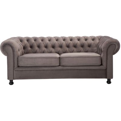 Sofa 3-Sitzer LONDON Stoffbezug grau Sofa 3-Sitzer LONDON Stoffbezug grau