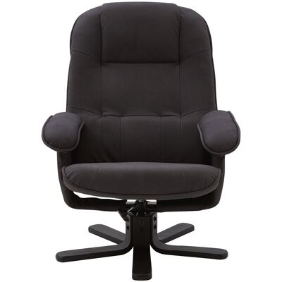 Casavanti Sessel mit Hocker 2-teilig grau Casavanti Sessel mit Hocker 2-teilig grau