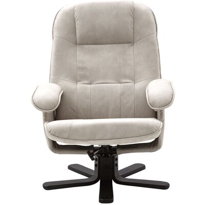 Casavanti Sessel mit Hocker 2-teilig hellgrau Casavanti Sessel mit Hocker 2-teilig hellgrau